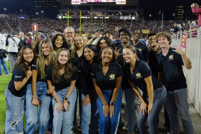 Reiter (front row, far right) with the Tillman Scholars. 